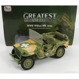 1941 Wwii Willys Mb Army Jeep Medic Camouflage 1:18 Diecast 