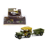 1943 Willys Mb Jeep & 1/4 Ton Cargo Trailer Greenlight 1/64