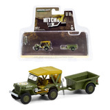 1943 Willys Mb Jeep E Trailer Hitch & Tow 1/64 Greenlight