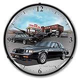 1987 Buick Grand National Garage Relógio De Parede Led, Retrô/vintage, Iluminado, 35,5 Cm