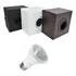 19x Plafon Spot De Sobrepor Box Quadrado Par20 + Led Incluso
