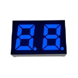 1x Display 2 Dígitos 7 Segmentos Azul Anodo Comum 0,40 