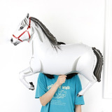 2 - Baloes Cavalo Fazendinha Branco - Metaloide