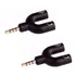 2 Adaptador Para Ligar Microfone No Celular Com Saída P/fone