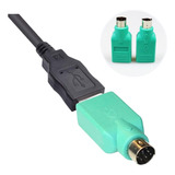 2 Adaptador Usb Fêmea Para Ps2 Macho Plug P/ Teclado E Mouse