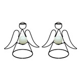 2 Anjos Decorativo Castical