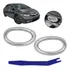 2 Aplique Aro Cromado Farol Milha New Civic 2009 2010 2011