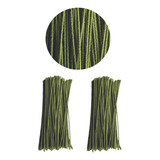 2 Arame Para Flor Encapado Artesanato Verde C  15cm  100uni 