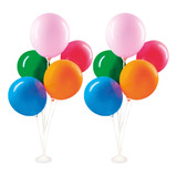 2 Arranjos Enfeite Balões Bexiga Decoração Festa Vareta 45cm