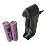 2 Bateria Recarregável 18650 8800 S/pino + Carregador Turbo