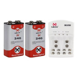 2 Bateria Recarregavel 9v