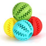 2 Bolas 6cm Para Cachorro Porta Petisco Brinquedo Interativo Cor Kit 2   Tamanho M   6 Cm