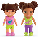 2 Bonecas Dora Aventureira Dora & Me, Brown Hair Original 