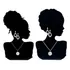 2 Bustos Afro Expositor De Jóias Colar Brincos De Qualidade