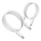 2 Cabos Para Celular Usb c Compatível Com iPhone Turbo