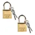 2 Cadeados Pado Lt 30mm 4 Chaves Não Enferruja Resistente