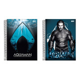 2 Cadernos Universitario Aquaman Cd 1 Materia 1x1 - 96 Fls