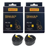 2 Câmaras De Ar Bicicleta Aro 700x28 45c Pirelli 60mm Presta