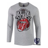 2 Camiseta Longa Camisa Rolling Stones Retro Boca Lingua