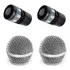 2 Cápsula P/ Microfone Sem Fio Lyco Sm58 + 2 Globo Redondo