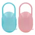 2 Case Estojo Porta Protetor Chupeta Premium Para Bebê Buba Cor Azul rosa