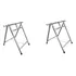 2 Cavaletes Ferro  aço tubular 80x80cm Prata