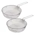 2 Cestos Fritura Escorredor Redondo Inox 22cm Diâmetro
