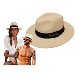 2 Chapéu Moda Panamá Fedora Personalizado Nome Ou Palavra