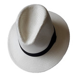 2 Chapéu Panamá Modelo Fedora Palha Trançada A Mão