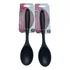 2 Colheres De Arroz Silicone Maciço Não Riscam Cor Preto