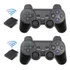 2 Controles Manete Sem Fio Playstation 2 Ps2 Playstation 1 Cor Preto