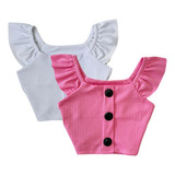 2 Cropped Feminino Infantil