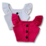 2 Cropped Feminino Infantil
