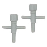 2 Divisores De Ar Em T Com Válvula Reguladora Mangueira 4mm