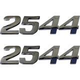2 Emblema Adesivo Número 2544 Cromado Caminhão Mercedes Benz