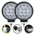 2 Farol Milha 14 Led 42w 12v/24v Redondo Off Road Universal