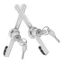 2 Fechadura Jacaré Vidro 140mm Starfer Cor Zincado