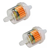 2 Filtro De Gasolina Moto Carburada Com Mangueira 125 250cc