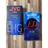 2 Fitas Vhs Sony Ed + Jvc Ehg T_120