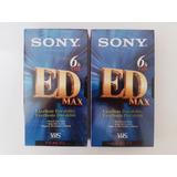 2 Fitas Vhs Sony Ed Max T-120 Lacradas