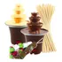 2 Fontes Cascatas Máquina Chocolate Fondue Torre   Palitos