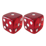 2 Jogo De Dado 26mm Vermelho Translúcido   Euclides Jordão