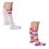 2 Kit Meia Galochita 3/4 Menina Fashion Infantil Cano Longo 