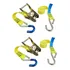 2 Kits Cinta Catraca Trava Moto 1 6mt Para Até 1 000 Kg Cor Amarelo