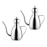 2 Latas De Óleo De Aço Inoxidável Drizzly Cruet