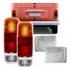 2 Lentes Kombi Clipper Traseira Tricolor+ Dianteiras Cristal