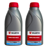 2 Limpa Para Brisa Wurth 500ml Limpeza Vidros Automotivo