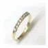 2 Meia Alianca Aparador Ouro 18k 8 Zirconia 2,00mm 03-123 