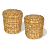2 Mesas Laterais puffs