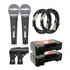 2 Microfones Dinâmicos Renius-8 Com Cabo Xlr-xlr